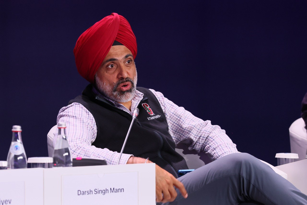Darsh making a point during the panel